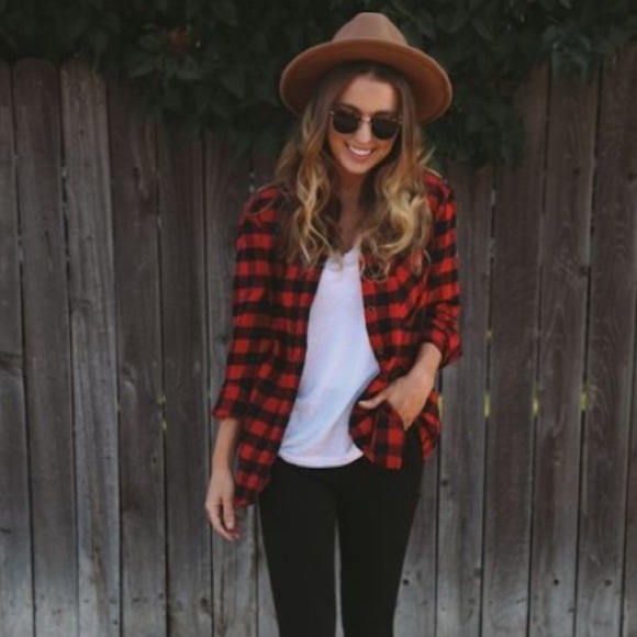 Flannel Button Top - Picture 3 of 4